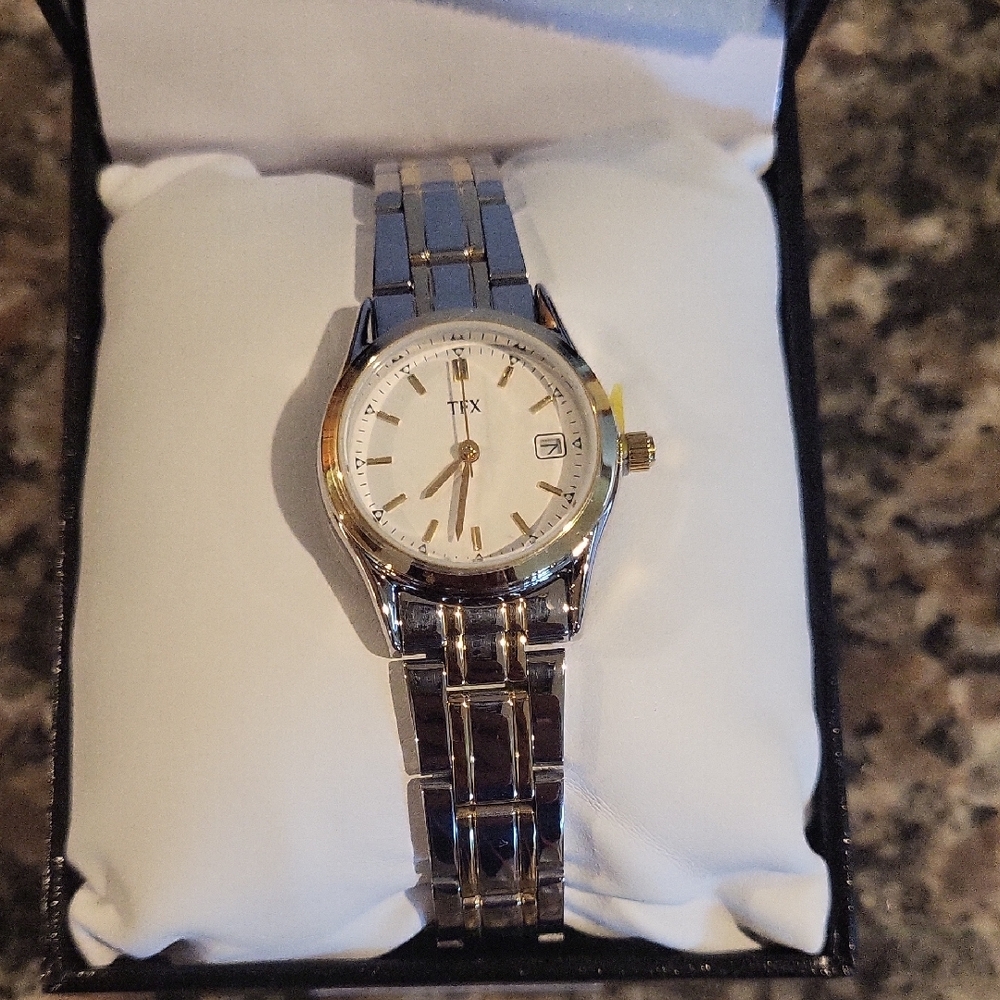 TFX Silver and Gold Watch ladies watch new in box